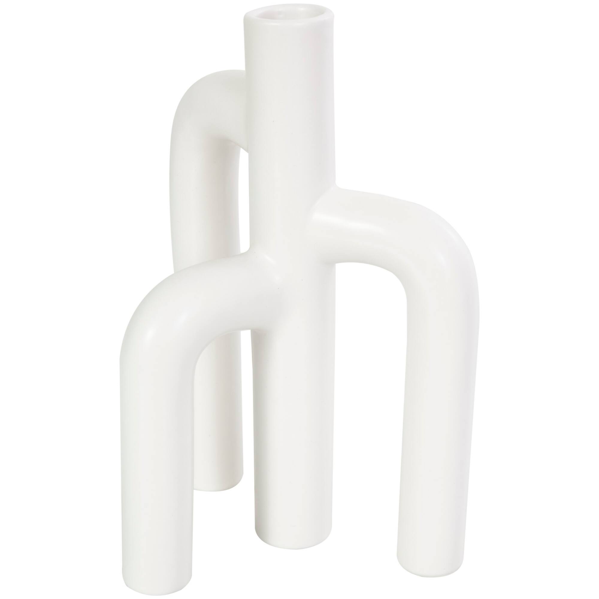 CosmoLiving by Cosmopolitan 10" Black & White Ceramic Abstract 3-Arch Vase Set
